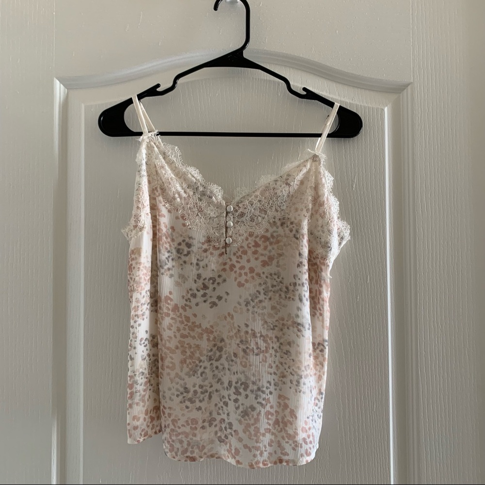 Abercrombie and Fitch Lace Up Leopard Print Camisole